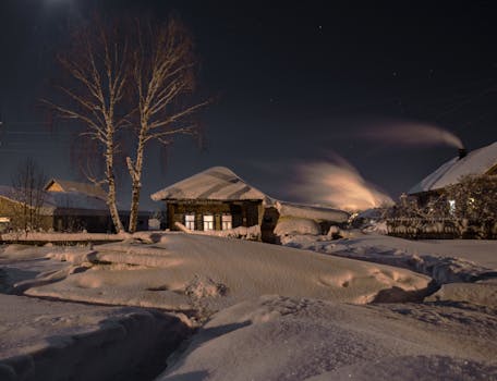 Ice Cabins Where You Can See Stars Through Roof Snow