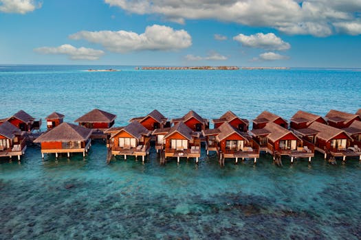 Maldives Villas With Swing Beds Over Crystal Sea